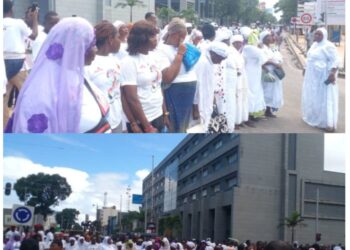 Kaloum: Des citoyens pro-CNRD manifestent au centre-ville